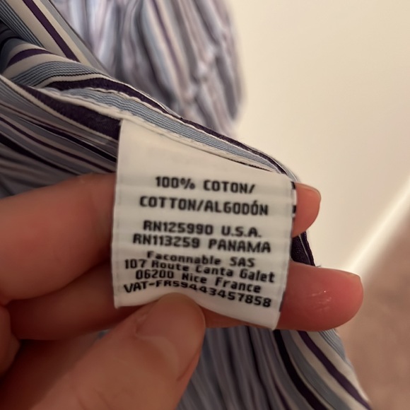 Faconnable blue/purple strip dress shirt - Picture 3 of 6
